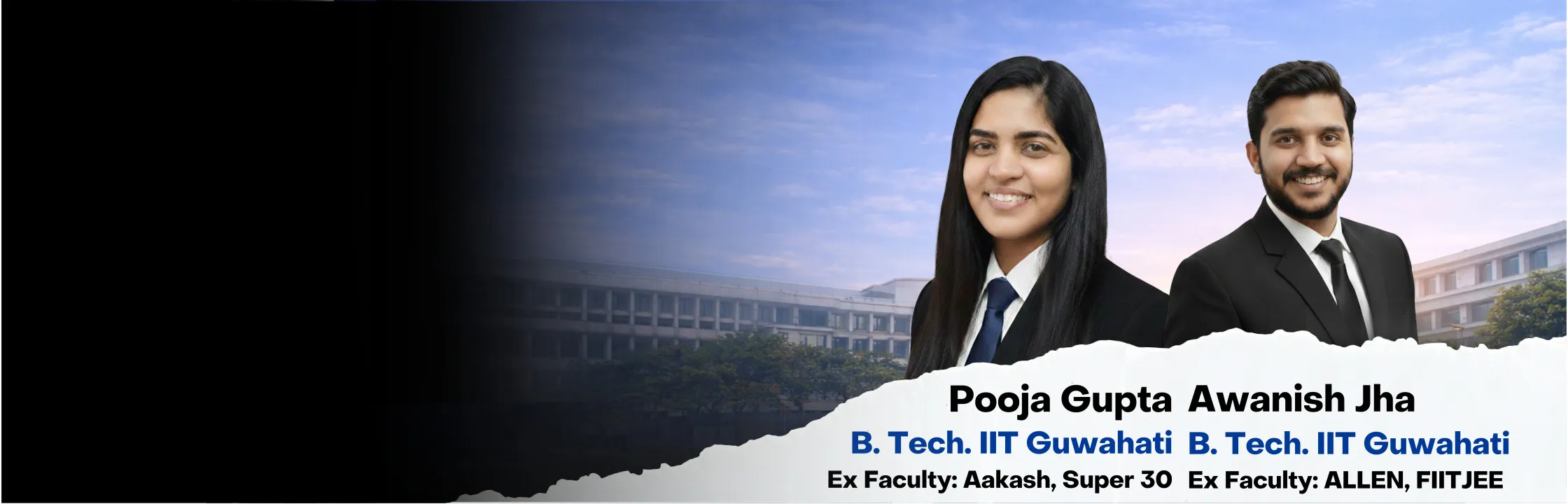 Awanish Jha and Pooja Gupta — IIT Guwahati alumni and senior faculty at Adhyant